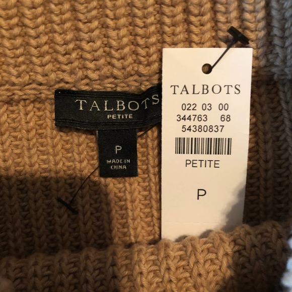 NWT Talbots Mockneck Shaker Stitch Stripe Sweater - Size  - Petite XS (0-2) - Picture 6 of 7